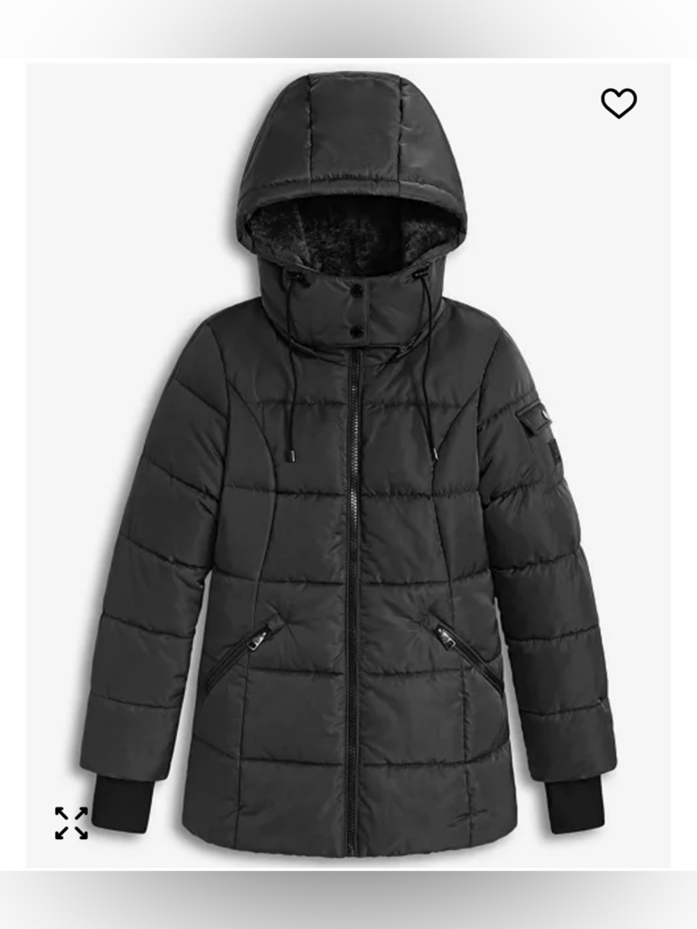 Steven Madden Women's Faux-Fur-Trim Hooded Puffer Coat
